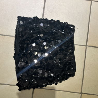 Schwarzer Paillettenrock von Shein