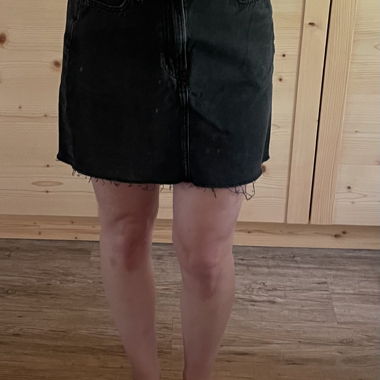 Black Denim Skirt