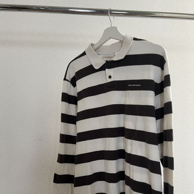 Polo Langarm Shirt gestreift