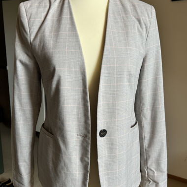 Blazer grigio a quadri