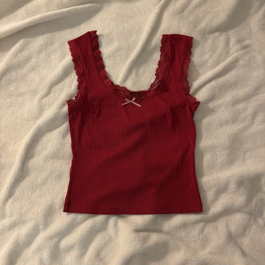 Red Lace Cami Top