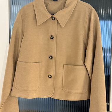 Beige suede jacket