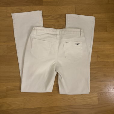 Jean bootcut vintage taille basse blanc