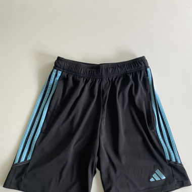 short black/blue Adidas sports pants