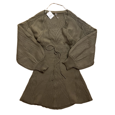 Robe courte tricot olive Free People