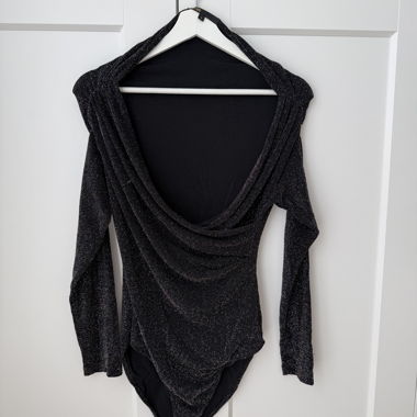 Maje - Body schwarz mit glitter Punkten