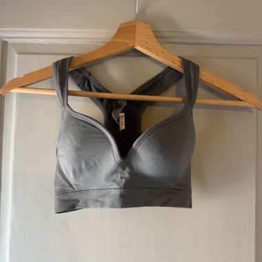 Grey sports bra