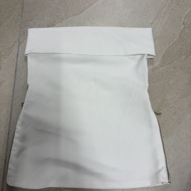 Top bianco Zara senza spalline