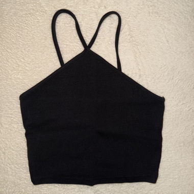 ZARA black crop top