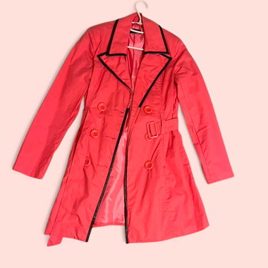 Pink trench coat Y2K 