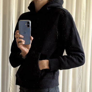 Organic Basic Hoodie Black XS/S