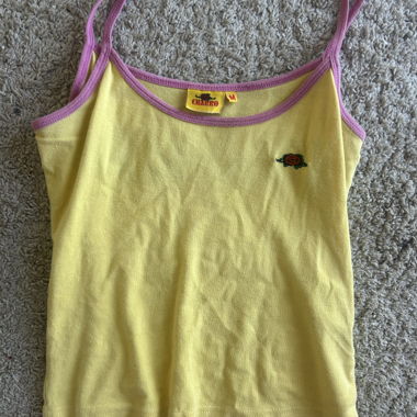 yellow crop top