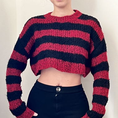 Stripped cropped sweater