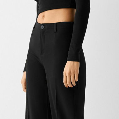 Wide-Leg Tailored - Stoffhose
