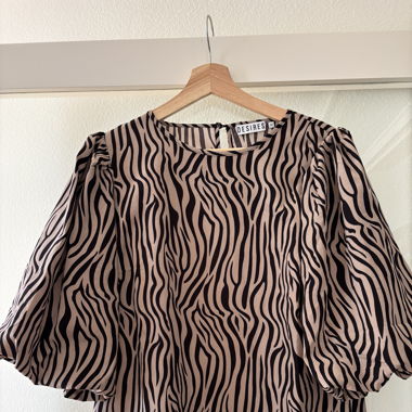Blouse zébré manches ballons