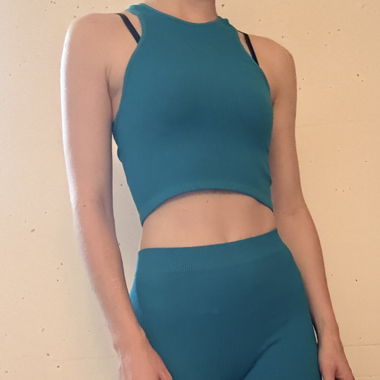Blue Sport/Gym-Set  top&leggins  XS/S