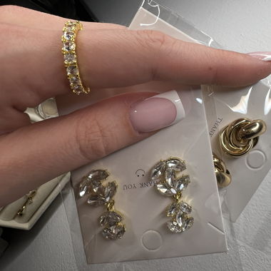 Set Ring Gr. 8 und Ohrringe 2 Paar