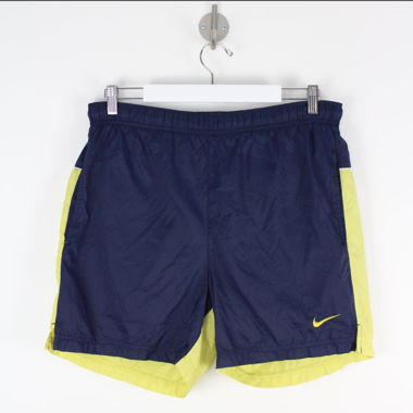 90s Nike navy/gelb Swim/Brief-Shorts