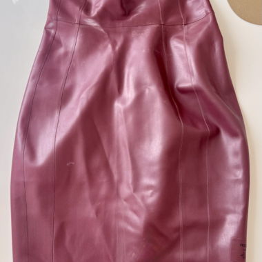 Bordeaux Latex Bustier Dress