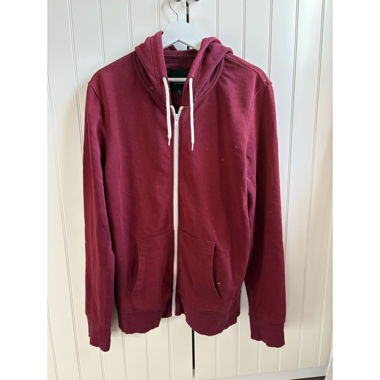 Burgundy zip-up hoodie