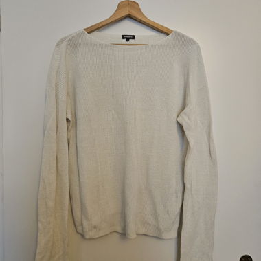 Weisser Baumwoll Pulli