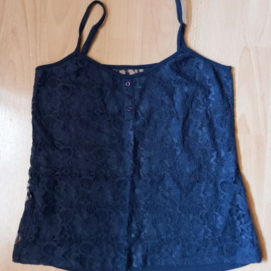 Navy lace cami top