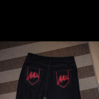 MINUS TWO RED PRINT JEANS
