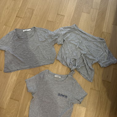Set da 3 T-shirt grigie
