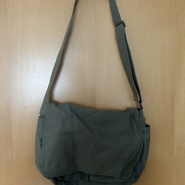 Green Crossbody Bag with Compartments