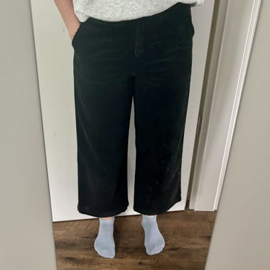 Pantaloni in velluto a coste verdi