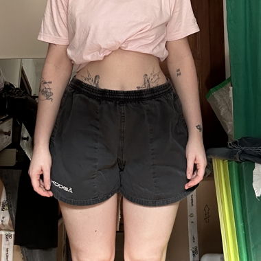 Dark grey denim shorts 