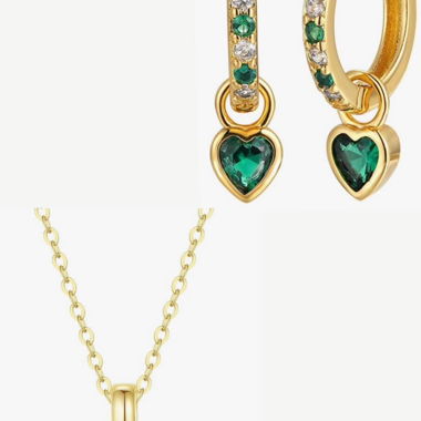 Silberkette 925 und Ohrringe 14 Karat