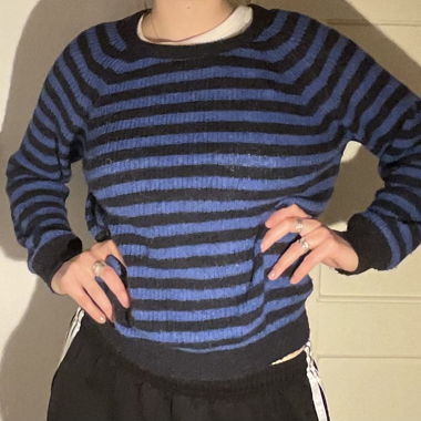 Maglione in maglia a righe