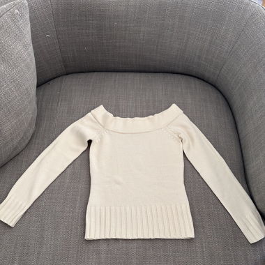 Vintage off shoulder Strick pullover aus den USA