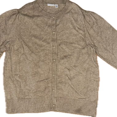 Cardigan morbido beige VILA con bottoni di perla