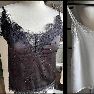 2 camis black & white - size 36  