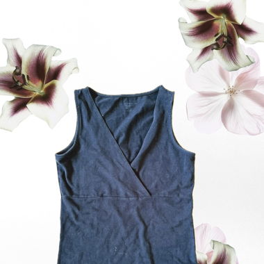 navy brandy melville v-neck top