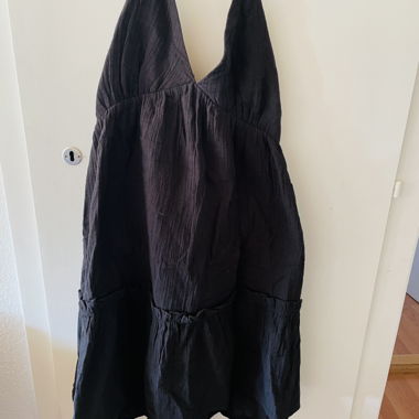 Black summer dress, laced at the back