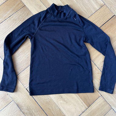 Wedze kids black thermal long-sleeve top
