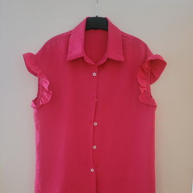 Blusa Rosa a Maniche Corte
