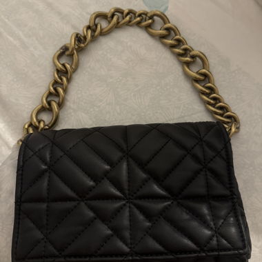 Black Quilted Crossbody Bag