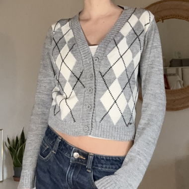 Grey buttoned sweater 