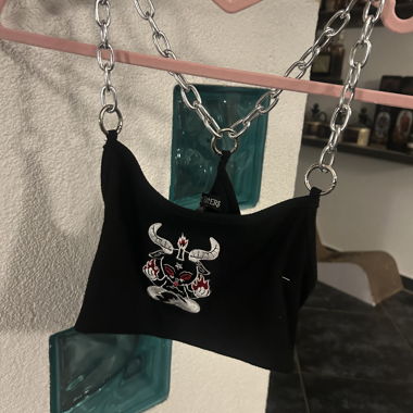 Gothic Crop Top with Chains