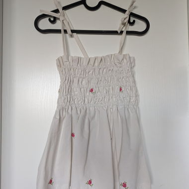 Débardeur blanc à fleurs