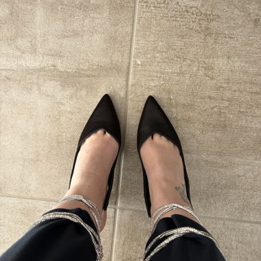 Décolleté nere con strass
