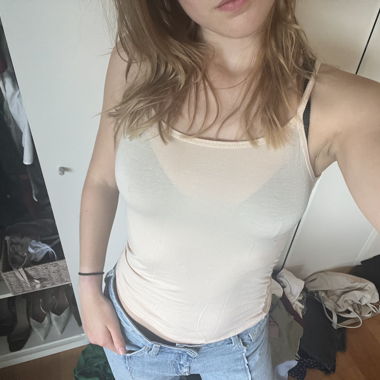 Creme Spaghetti-Top