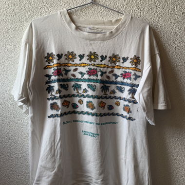 T-Shirt Vintage con Stampa San Diego