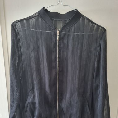 ZARA Durchsichtige Jacke – Schwarz – Grösse S