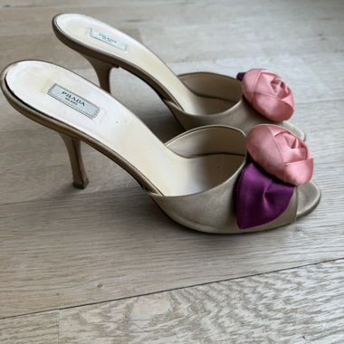 Mules Prada vintage con tacchi alti Gr. 38