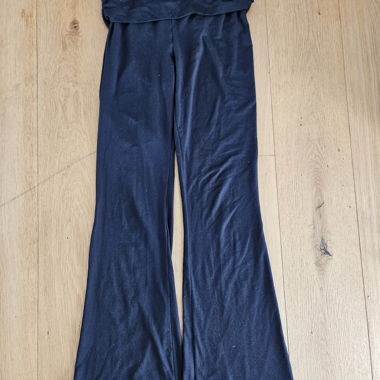 H&M Fold-Over Flared Hose schwarz